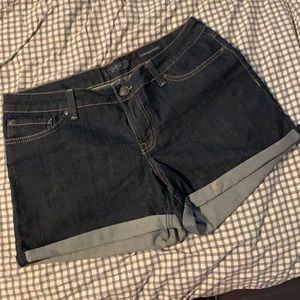 Dark Demin Short with Cuffed Bottom